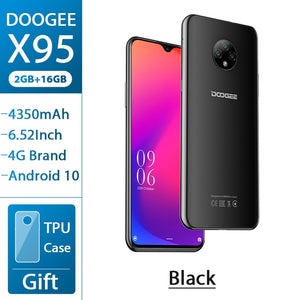 DOOGEE X95 Mobile Phone Android 10 OS 4G-LTE Cellphones 6.52“ MTK6737 16GB ROM Dual SIM 13MP Triple Camera 4350mAh SmartPhones