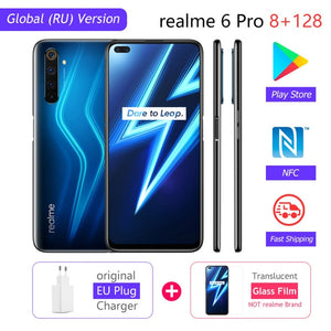 realme 6 Pro Global Version Mobile Phone 8GB RAM 128GB ROM 6Pro Snapdragon 720G 90Hz Display 30W Flash Charge 4300mAh Cellphone